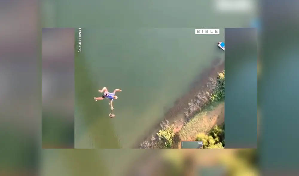 Joven realiza reto extremo en el aire y sucede lo impensado. Joven realiza reto extremo en el aire y sucede lo impensado.