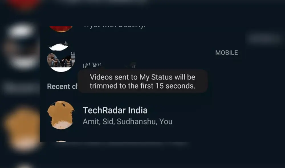 Cuando los videos sobrepasen los 15 segundos, se mostrará un mensaje de alerta. | Foto: Future / TechRadar