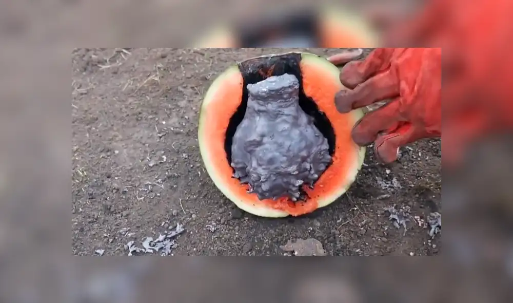 Facebook viral: realiza peligroso experimento con sandía y lava caliente que no debes imitar [VIDEO]