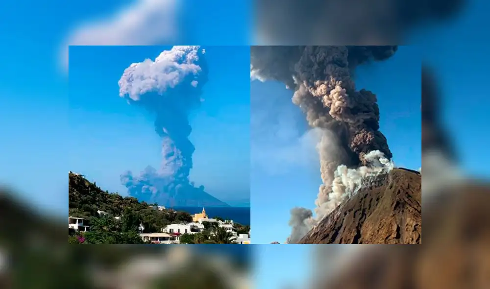 Volcán Stromboli en Itralia. Foto: EFE y AFP.