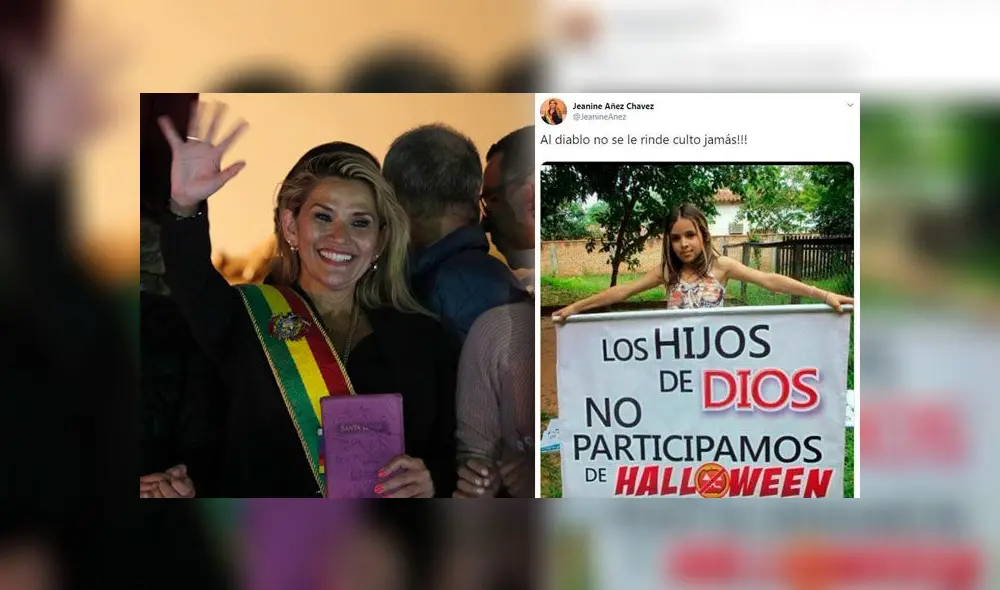 Las polémicas publicaciones en Twitter de la actual presidenta de Bolivia que generaron indignación en redes. Foto: Twitter Las polémicas publicaciones en Twitter de la actual presidenta de Bolivia que generaron indignación en redes. Foto: Twitter