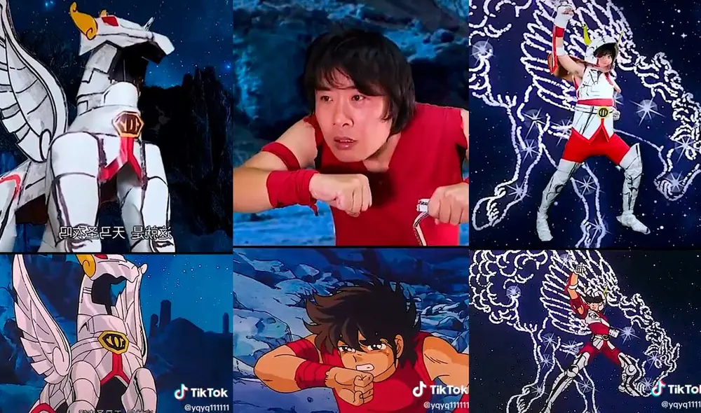 Desliza las imágenes para ver algunas escenas de esta increíble parodia que hizo un fan de Saint Seiya. Foto: Captura de TikTok/Warawarai Desliza las imágenes para ver algunas escenas de esta increíble parodia que hizo un fan de Saint Seiya. Foto: Captura de TikTok/Warawarai