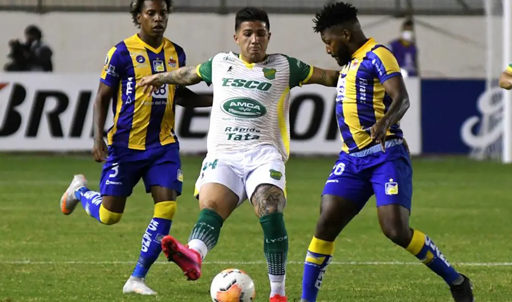 Delfín recibe a Defensa y Justicia por la fecha 5 del grupo G de la Copa Libertadores. Foto: EFE