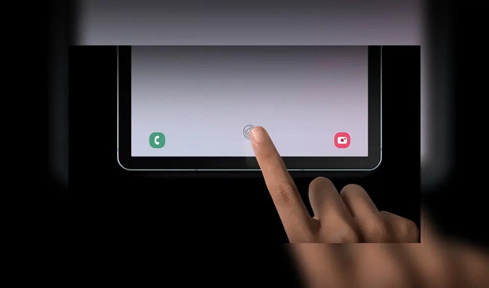 La Galaxy Tab S6 cuenta con escáner óptico de huellas digitales integrado en la pantalla.