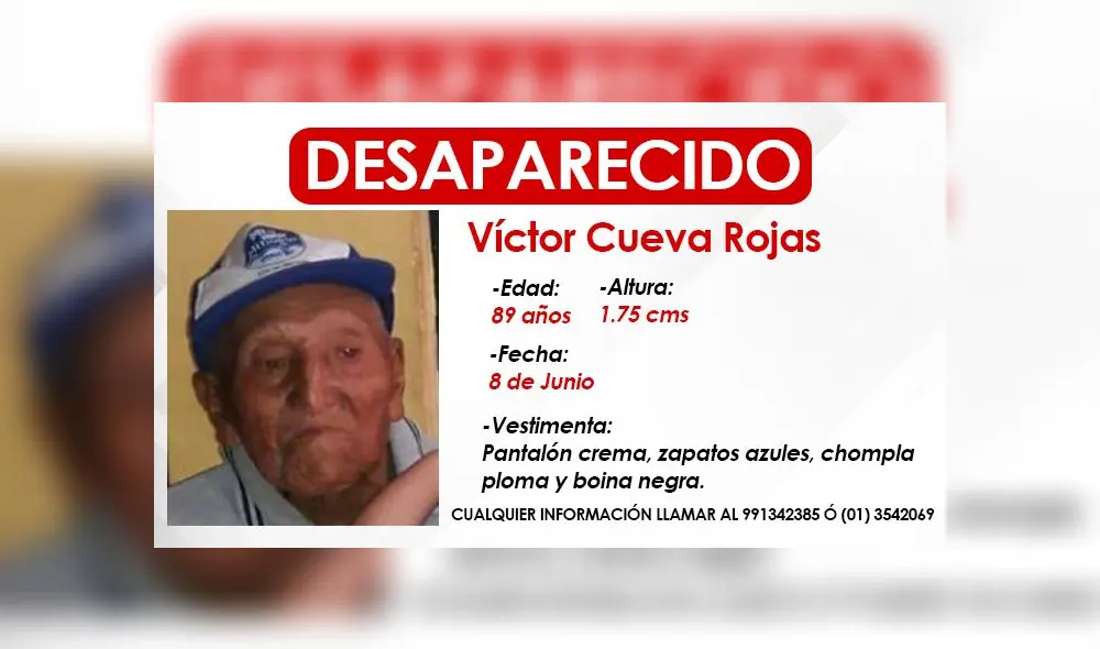 Familia que presume que octogenario salió de su casa antes de las 6:00 a.m. (Foto: Composición La República)