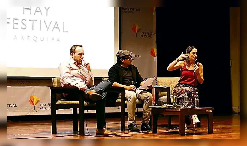 León y Riepl en el evento.