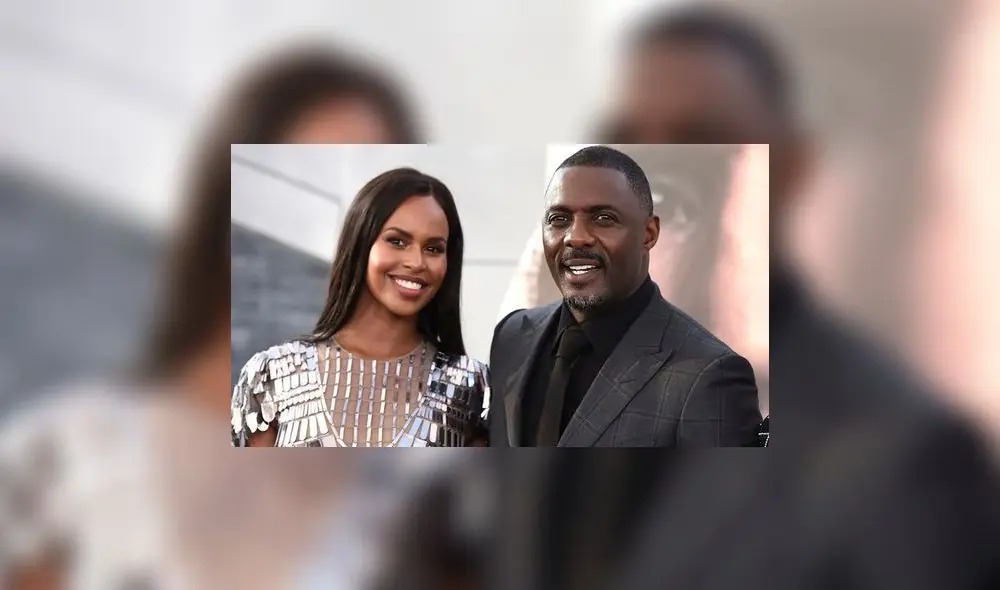 Idris Elba y su esposa.