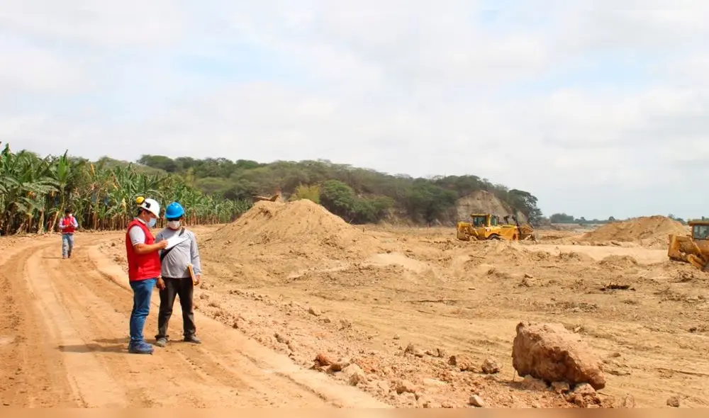Obras en río Zarumilla de Tumbes