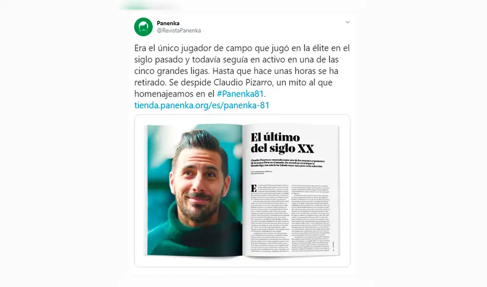 Claudio Pizarro recibe homenaje de prensa internacional tras retirarse del fútbol.