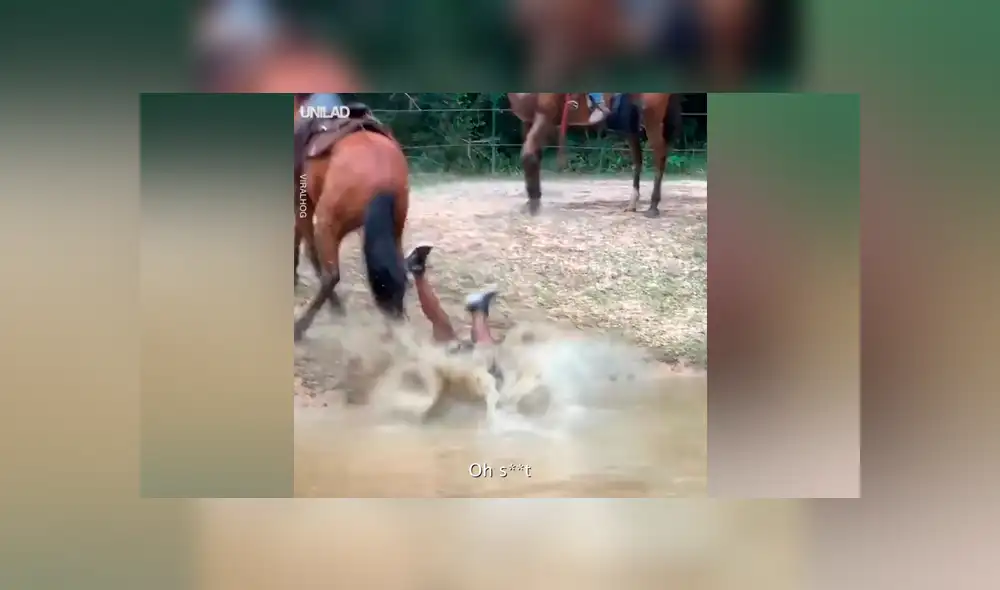 Facebook viral: pareja monta un caballo salvaje, sin imaginar que sufrirían terrible accidente [VIDEO] 
