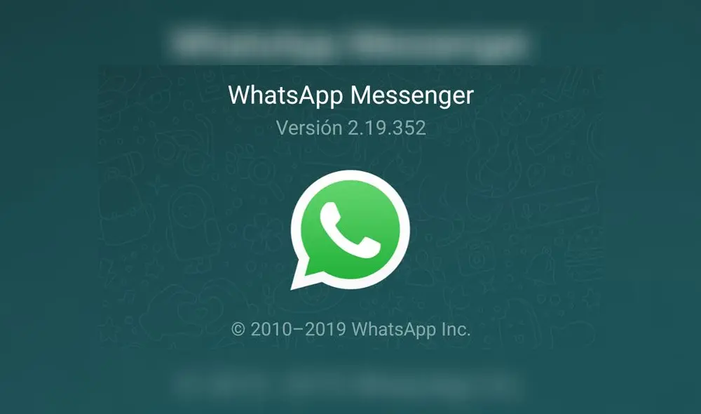 Información sobre la versión actual que tienes de WhatsApp en tu móvil.