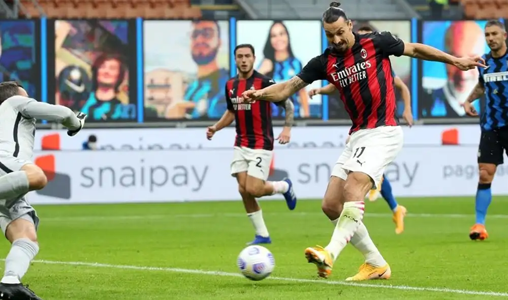 Milan gana 2-1 al Inter con doblete de Ibrahimovic. Foto: EFE Milan gana 2-1 al Inter con doblete de Ibrahimovic. Foto: EFE