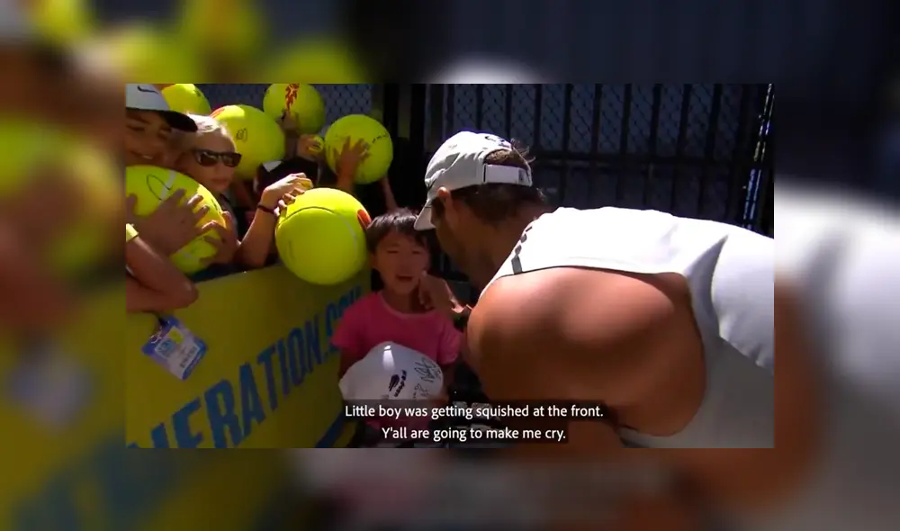 El español Rafael Nadal tuvo un noble gesto con un pequeño hincha.