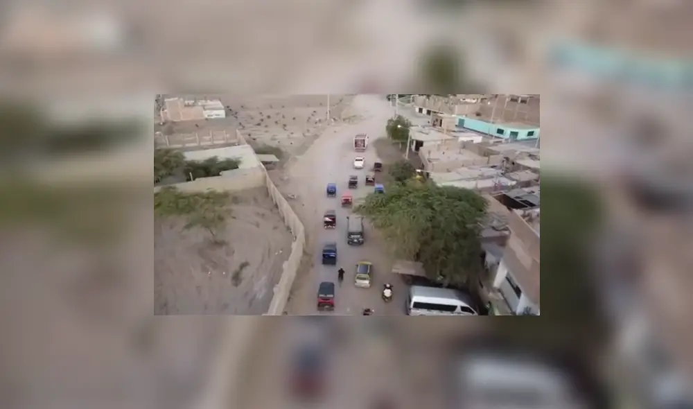 Drone capta persecución de vecinos a camión de pollos en Chiclayo Drone capta persecución de vecinos a camión de pollos en Chiclayo