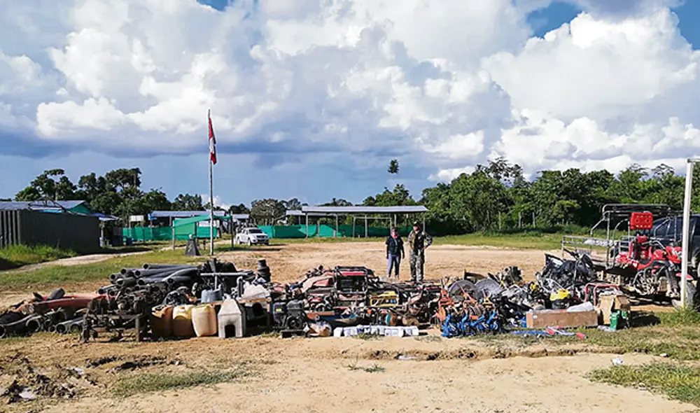 Incautación. La maquinaria y equipos destruidos estaban cotizados en 12 millones de soles.