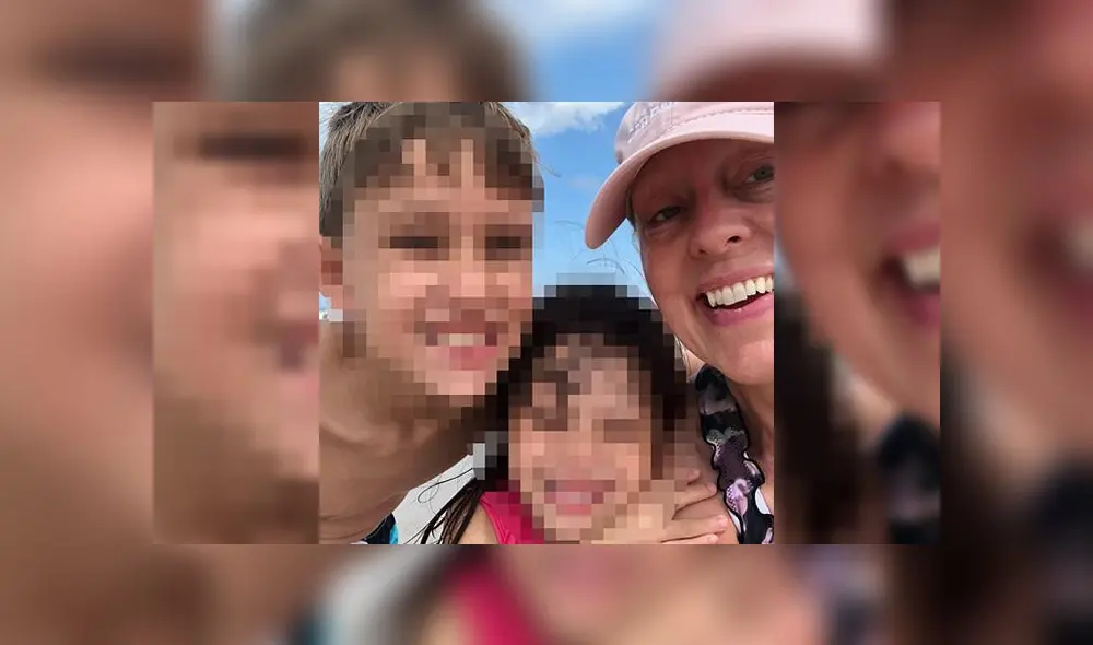 Kristina Koedderich junto a sus dos hijos. Foto: Facebook Kristina Koedderich junto a sus dos hijos. Foto: Facebook