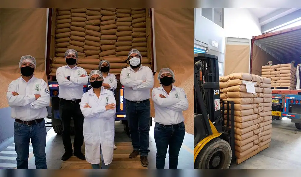 La carga enviada fue de 20 toneladas del grano andino. Foto: PromPerú. La carga enviada fue de 20 toneladas del grano andino. Foto: PromPerú.