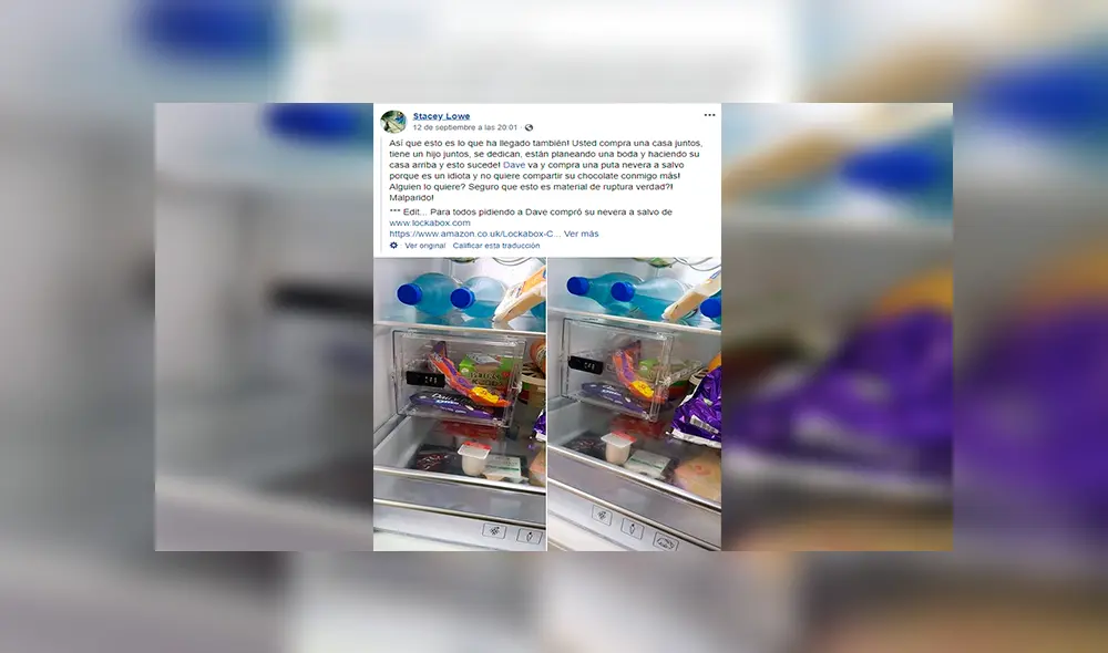 En Facebook, un hombre estaba cansado que su pareja le robe sus chocolates y tuvo una ingeniosa idea.