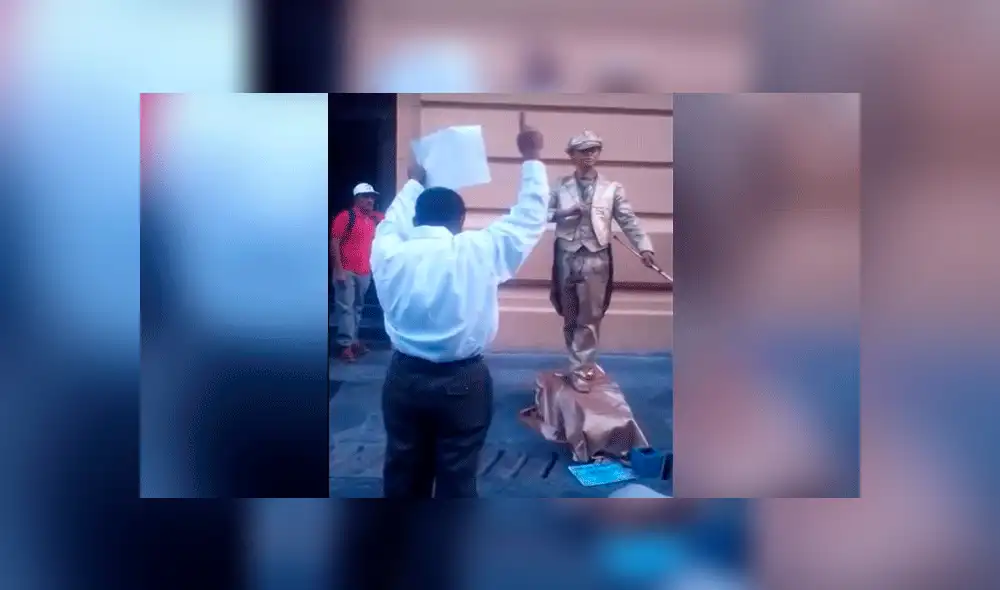 Facebook: predicador evangélico insulta a 'estatua humana' en la calle e indigna a miles [VIDEO]