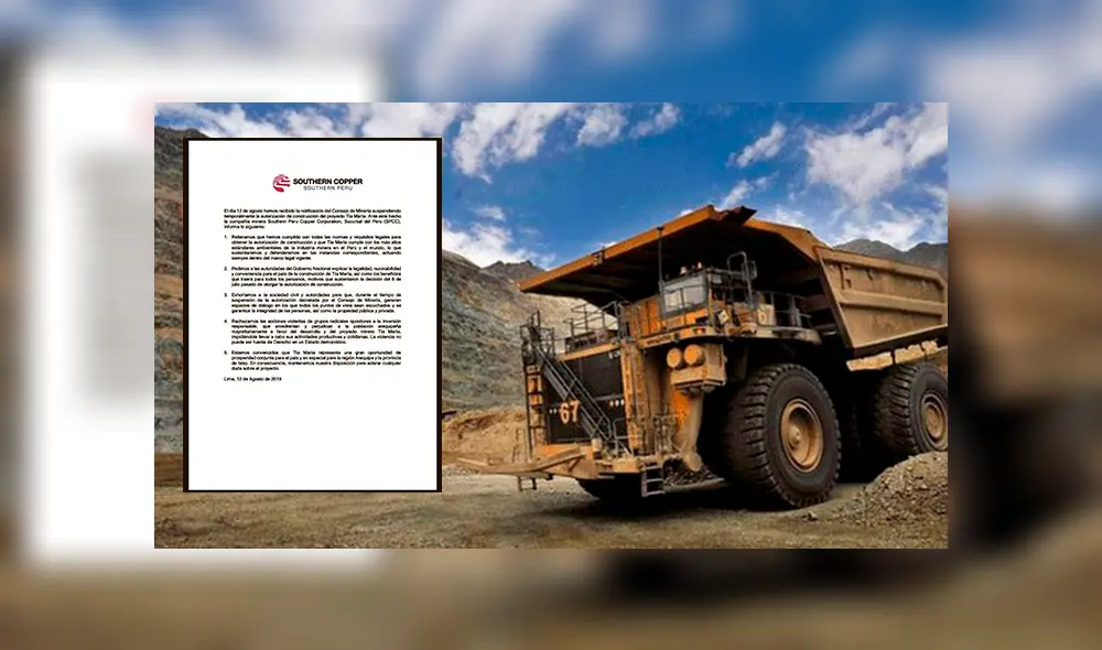 La empresa destacó en un comunicado que han cumplido con todas las norrmas y que Tía María mantiene los más altos estándares internacionales.