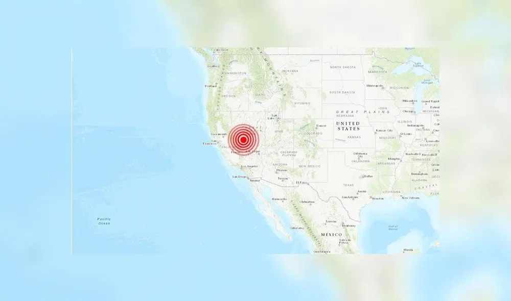 El epicentro del sismo fue en Nevada y se sintió hasta California. Fuente: earthquake.usgs.gov El epicentro del sismo fue en Nevada y se sintió hasta California. Fuente: earthquake.usgs.gov