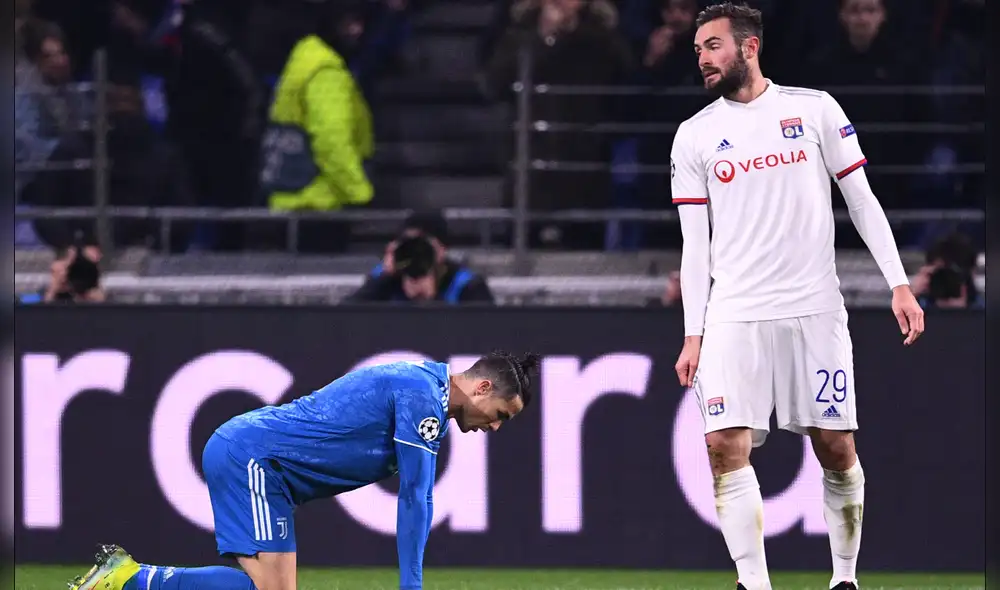 Juventus cayó en el partido de ida ante el Lyon de Francia por 1-0. Foto: AFP.