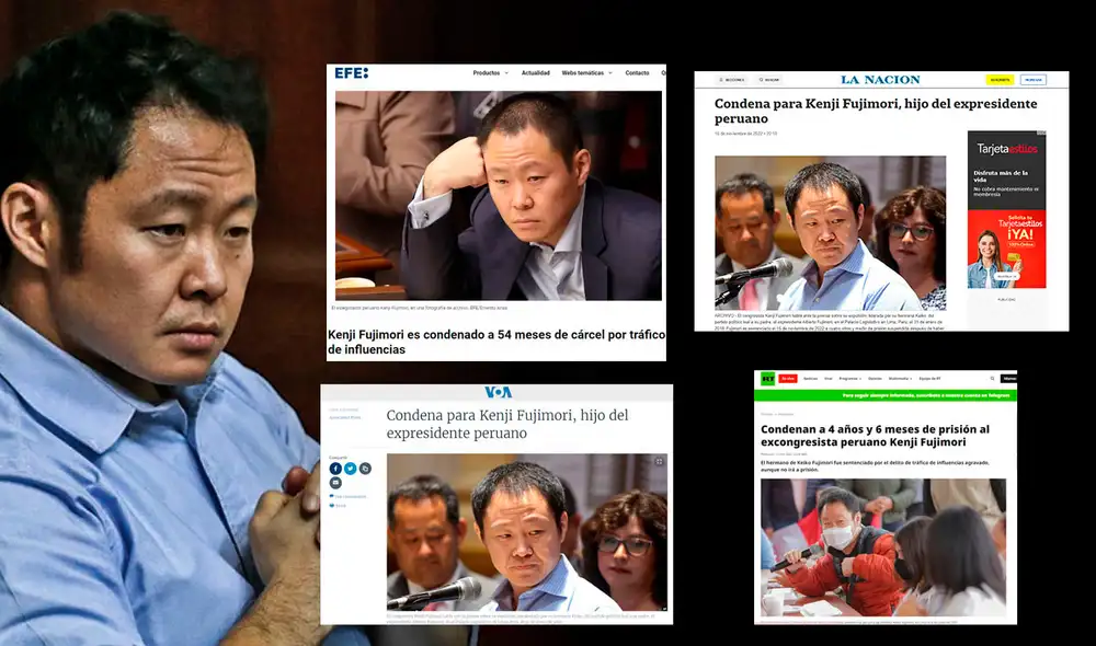 La condena al menor de los Fujimori viene siendo tendencia entre medios internacionales. Foto: composición Fabrizio Oviedo LR/Andina/captura La Nación/Efe/RT/Voz de América. La condena al menor de los Fujimori viene siendo tendencia entre medios internacionales. Foto: composición Fabrizio Oviedo LR/Andina/captura La Nación/Efe/RT/Voz de América.