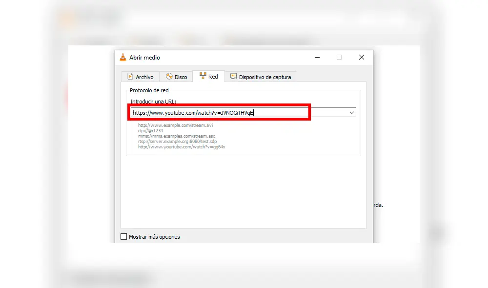 Pega el enlace del video a descargar y dale a Reproducir. Imagen: captura.