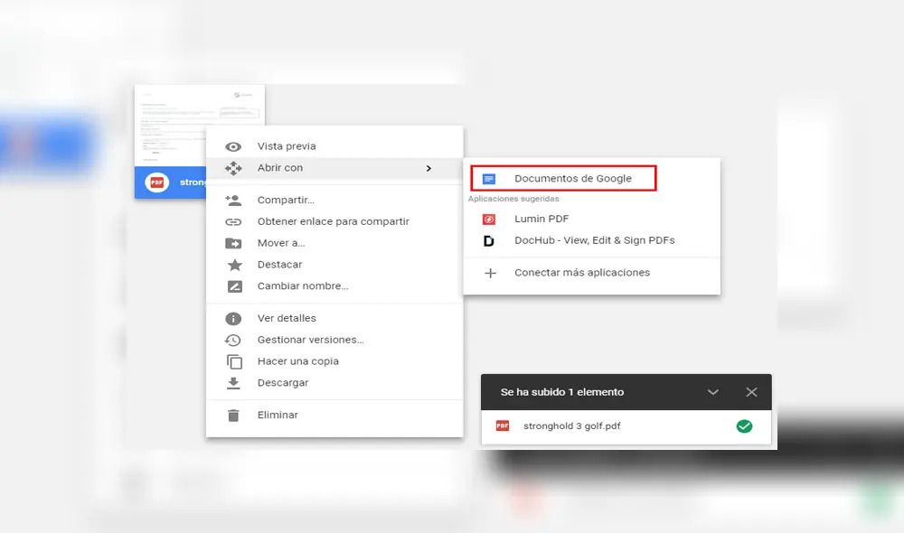 Da clic derecho sobre el archivo y ábrelo como documento de Word. Foto: Captura.