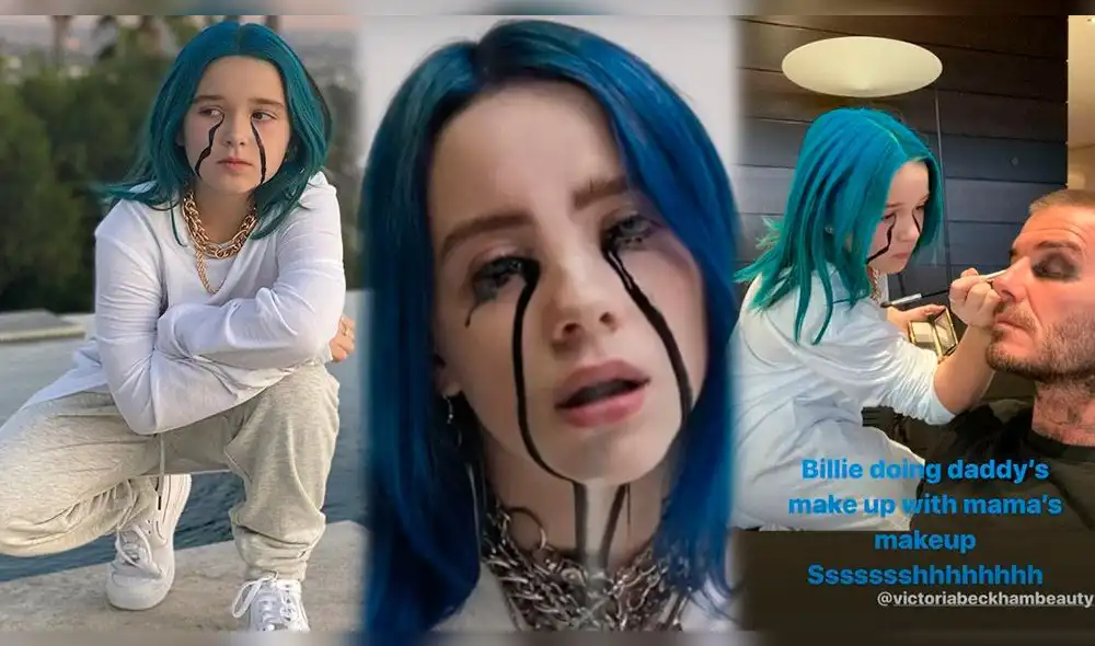 Hija de David Beckham se vistió como Billie Eilish para Halloween Hija de David Beckham se vistió como Billie Eilish para Halloween