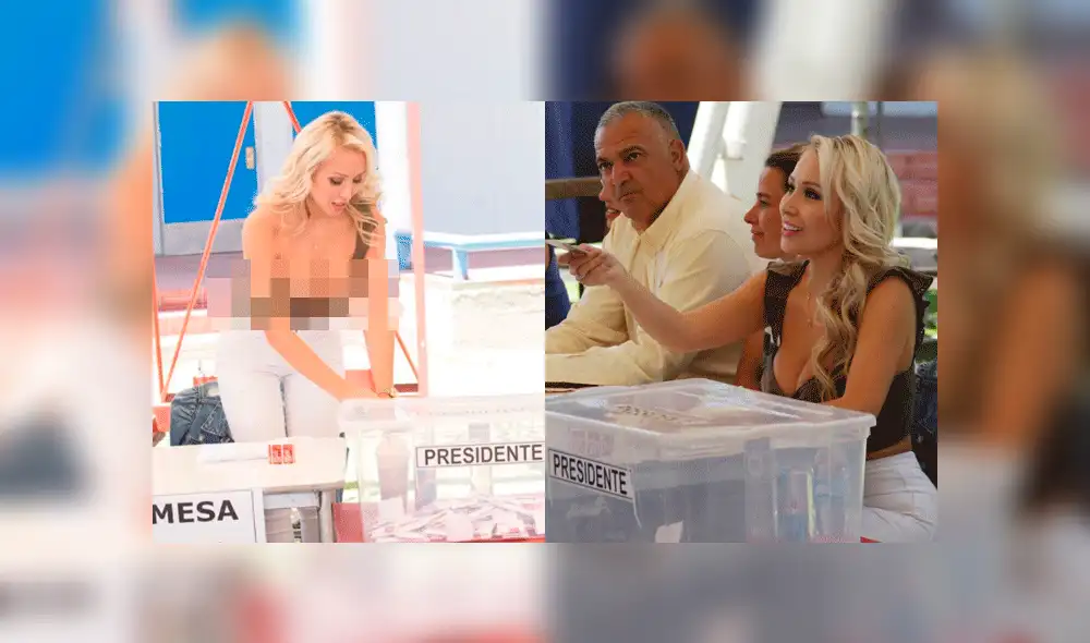 En Instagram, Daniella Chávez sufrió percance con su ropa durante elecciones en Chile [FOTOS]