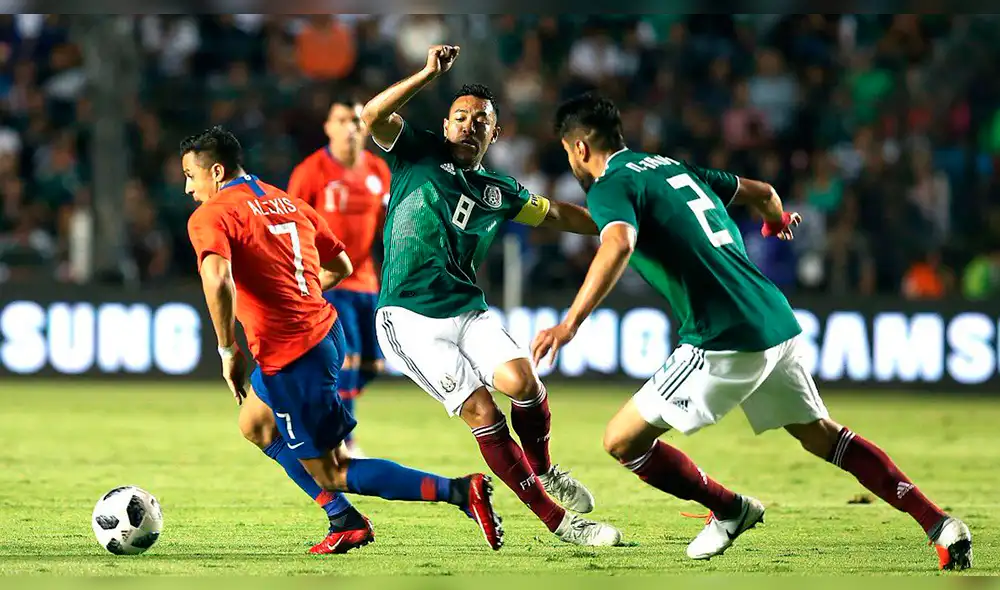 México fue superado por la mínima diferencia a manos de Chile en Fecha FIFA 2018
