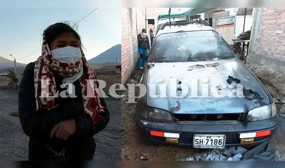 El último viernes la madre de familia denunció el incendio de sus dos carros. Foto: Cortesía Frase Corta. El último viernes la madre de familia denunció el incendio de sus dos carros. Foto: Cortesía Frase Corta.