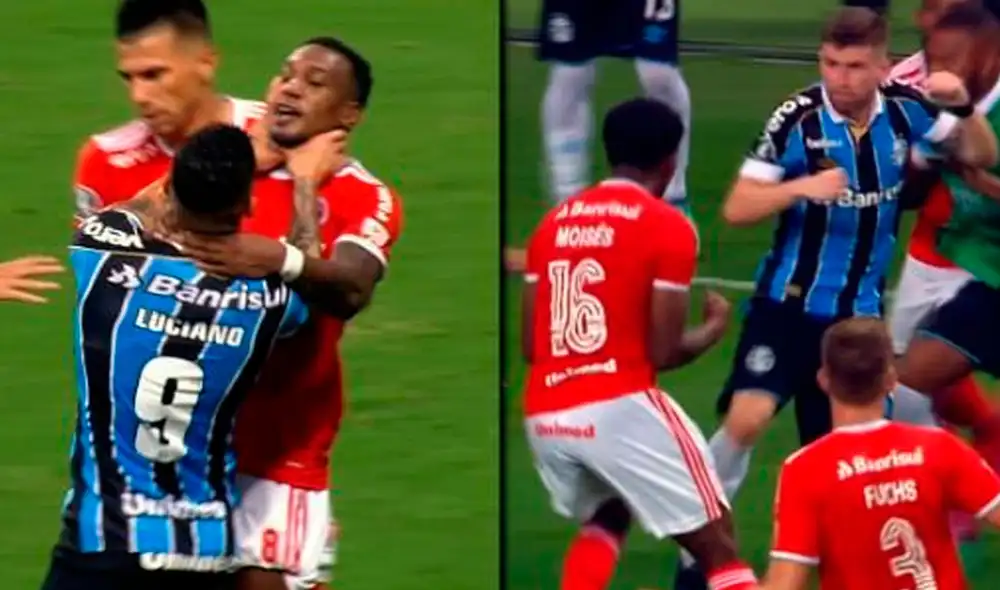 Usuarios combinaron canción de Dragon Ball Super con batalla entre jugadores de Gremio e Inter. Foto: Difusión Usuarios combinaron canción de Dragon Ball Super con batalla entre jugadores de Gremio e Inter. Foto: Difusión