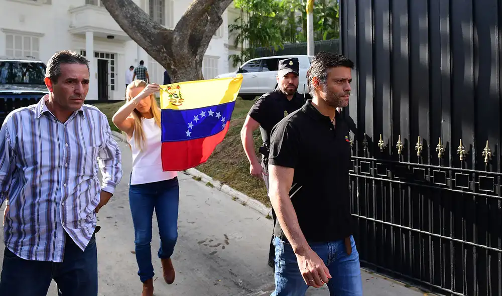 Leopoldo López llevaba varios meses en la embajada de España. Foto: AFP/archivo