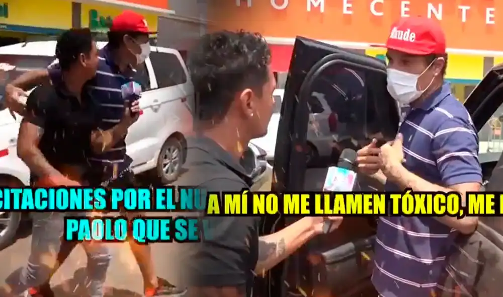 Paolo Guerrero llegó a Perú con su actual pareja y pasó incómodo momento con reportero de "Amor y fuego". Foto: captura/Willax Paolo Guerrero llegó a Perú con su actual pareja y pasó incómodo momento con reportero de "Amor y fuego". Foto: captura/Willax
