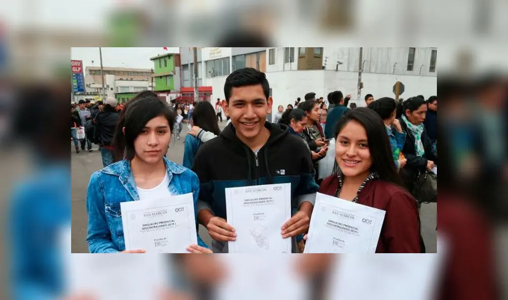 examen simulacro San Marcos