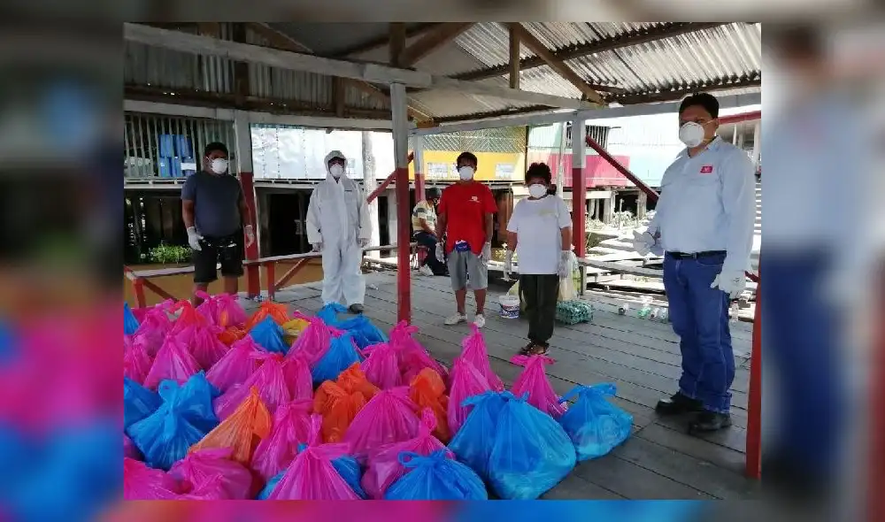 13 comunidades cercanas a refinería de Petroperú en Iquitos recibieron las canastas. Foto: Difusión 13 comunidades cercanas a refinería de Petroperú en Iquitos recibieron las canastas. Foto: Difusión