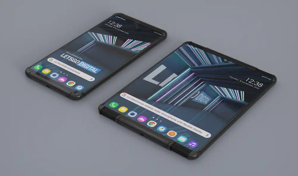 Posible diseño del futuro smartphone enrollable de LG. Foto: LetsGoDigital Posible diseño del futuro smartphone enrollable de LG. Foto: LetsGoDigital