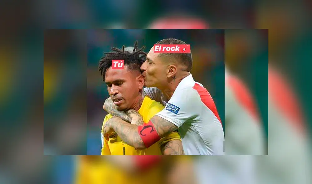 El beso que Paolo Guerrero le dio a Pedro Gallese en el partido Perú vs. Uruguay por Copa América ha generado diversos memes en Facebook.