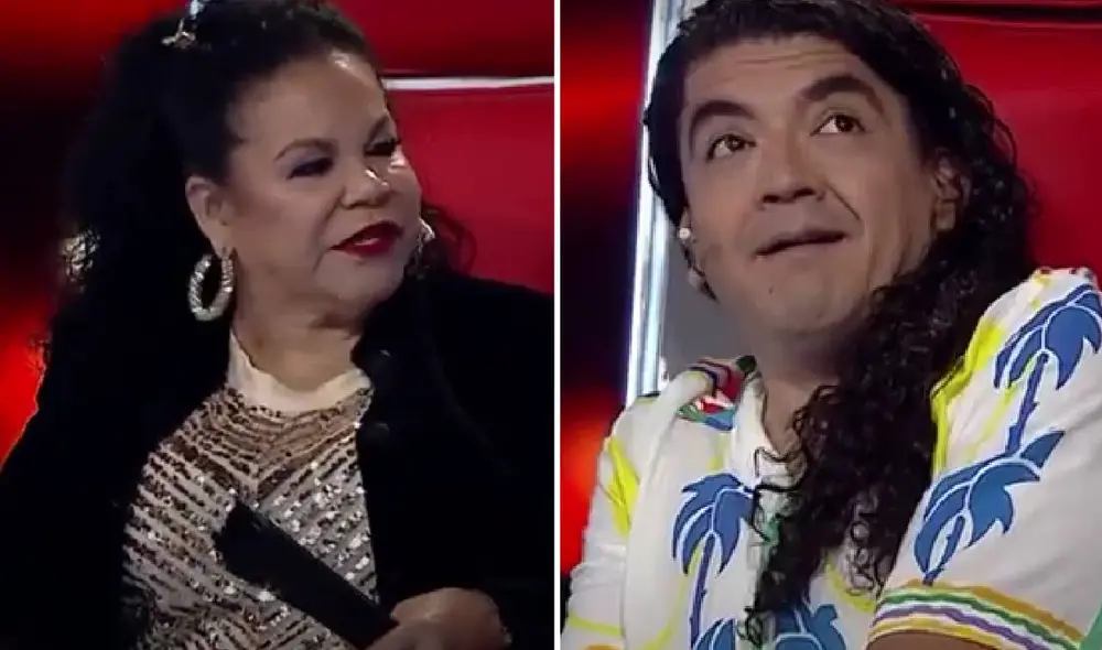 Eva Ayllón y Mauricio Mesones protagonizan un 'incómodo' momento en "La voz Perú. Foto: captura de Latina