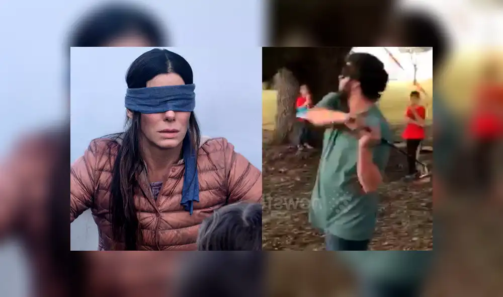 Facebook: quiso imitar a 'Bird Box' para romper una piñata, pero todo acabó en un accidente [VIDEO] 