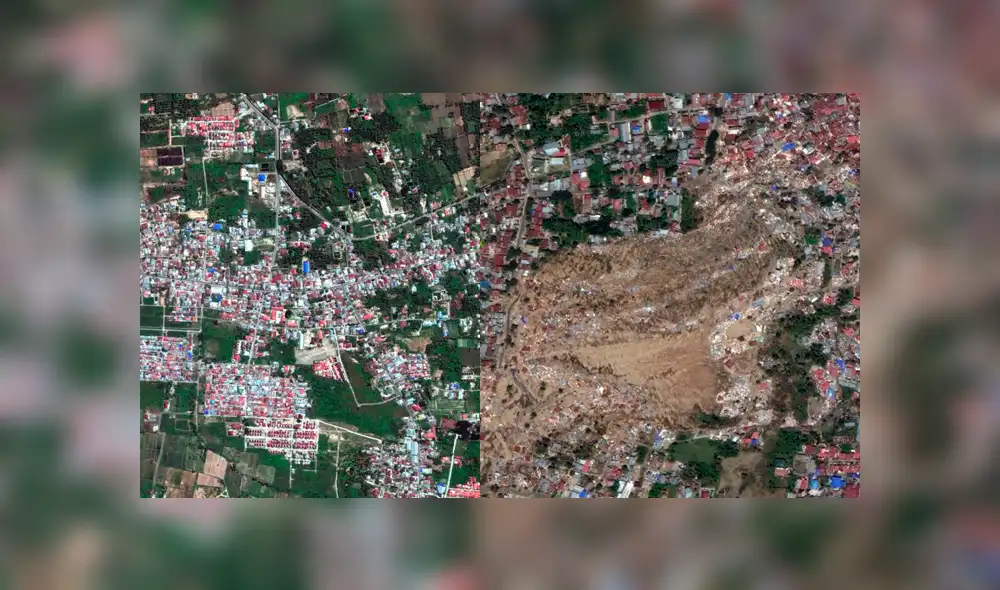 Indonesia: el impactante antes y después del terremoto y tsunami que azotó al país