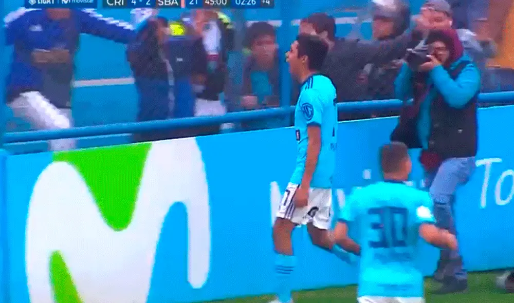 Brandon Palacios marcó su primer gol oficial con Sporting Cristal en el partido contra Sport Boys por Liga 1. | Foto: Gol Perú Brandon Palacios marcó su primer gol oficial con Sporting Cristal en el partido contra Sport Boys por Liga 1. | Foto: Gol Perú