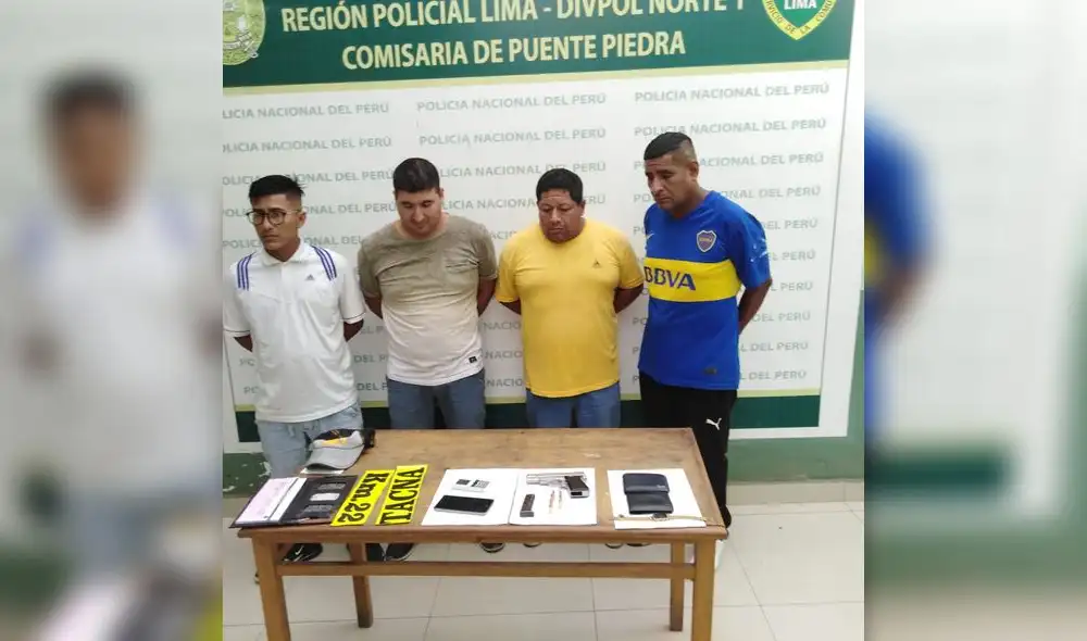 Puente Piedra: PNP incauta pistola e interviene a 4 personas a bordo de auto
