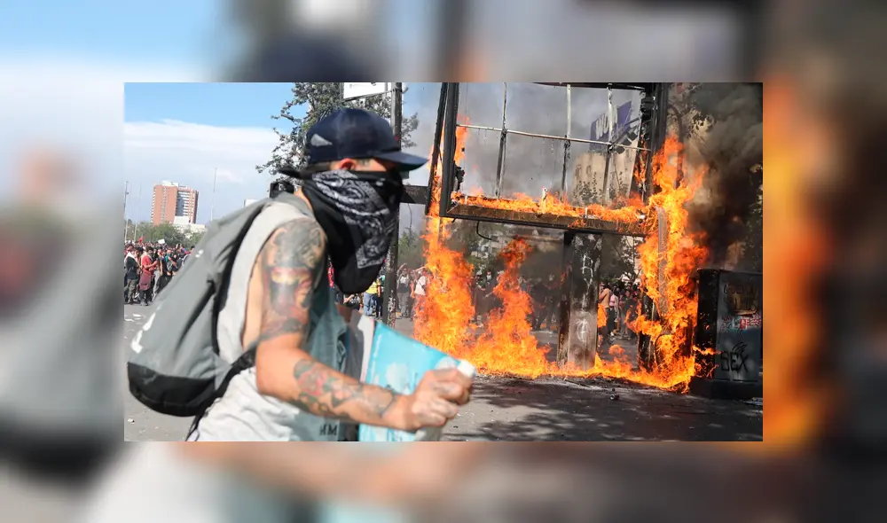 Las fotos que muestran la violencia y caos que impera en Chile. Fotos: Jorge Cerdán. Las fotos que muestran la violencia y caos que impera en Chile. Fotos: Jorge Cerdán.