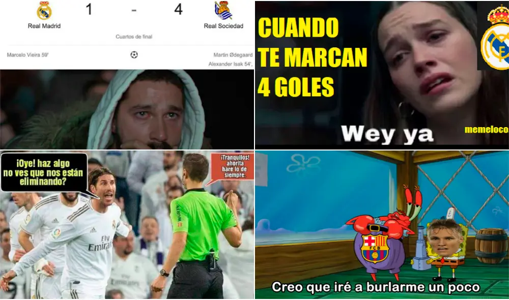 Real Madrid perdió 4-3 ante la Real Sociedad y quedó eliminado de la Copa del Rey 2019-2020. | Foto: Facebook Real Madrid perdió 4-3 ante la Real Sociedad y quedó eliminado de la Copa del Rey 2019-2020. | Foto: Facebook