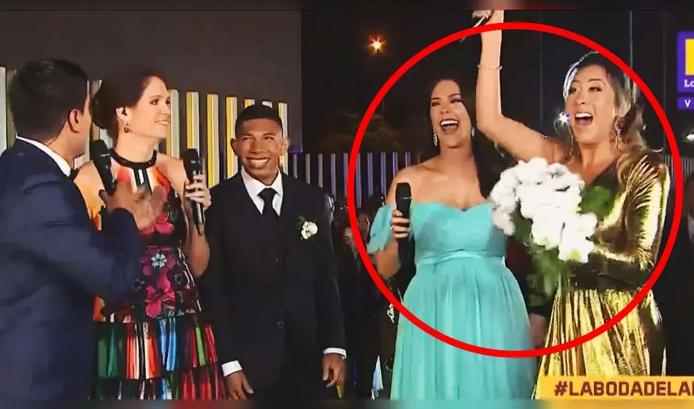 Cathy Sáenz criticada por pedirle el bouquet de Ana Siucho en boda con Edison Flores