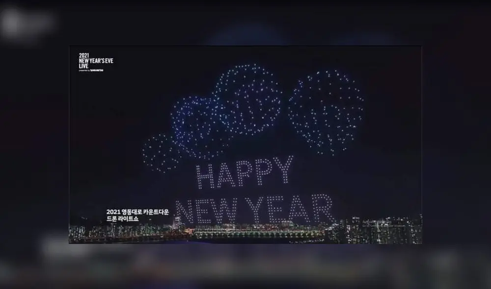 Así se dio a la bienvenida al 2021 durante el NYEL. Foto: Big Hit