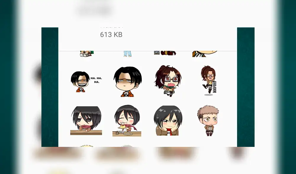 WhatsApp Trucos: Así podrás tener los stickers de ‘Shingeki no Kyojin’ que ya están disponibles en la app [FOTOS]